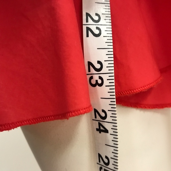 STRAPLESS CORAL RUFFLE DRESS - Picture 5 of 7